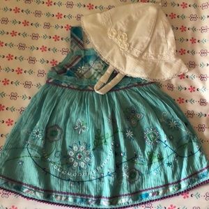 Infant Sun Dress and Bonnet